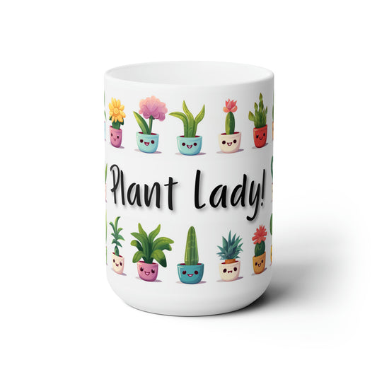 Plant Lady Happy Plant Ceramic Mug 15oz