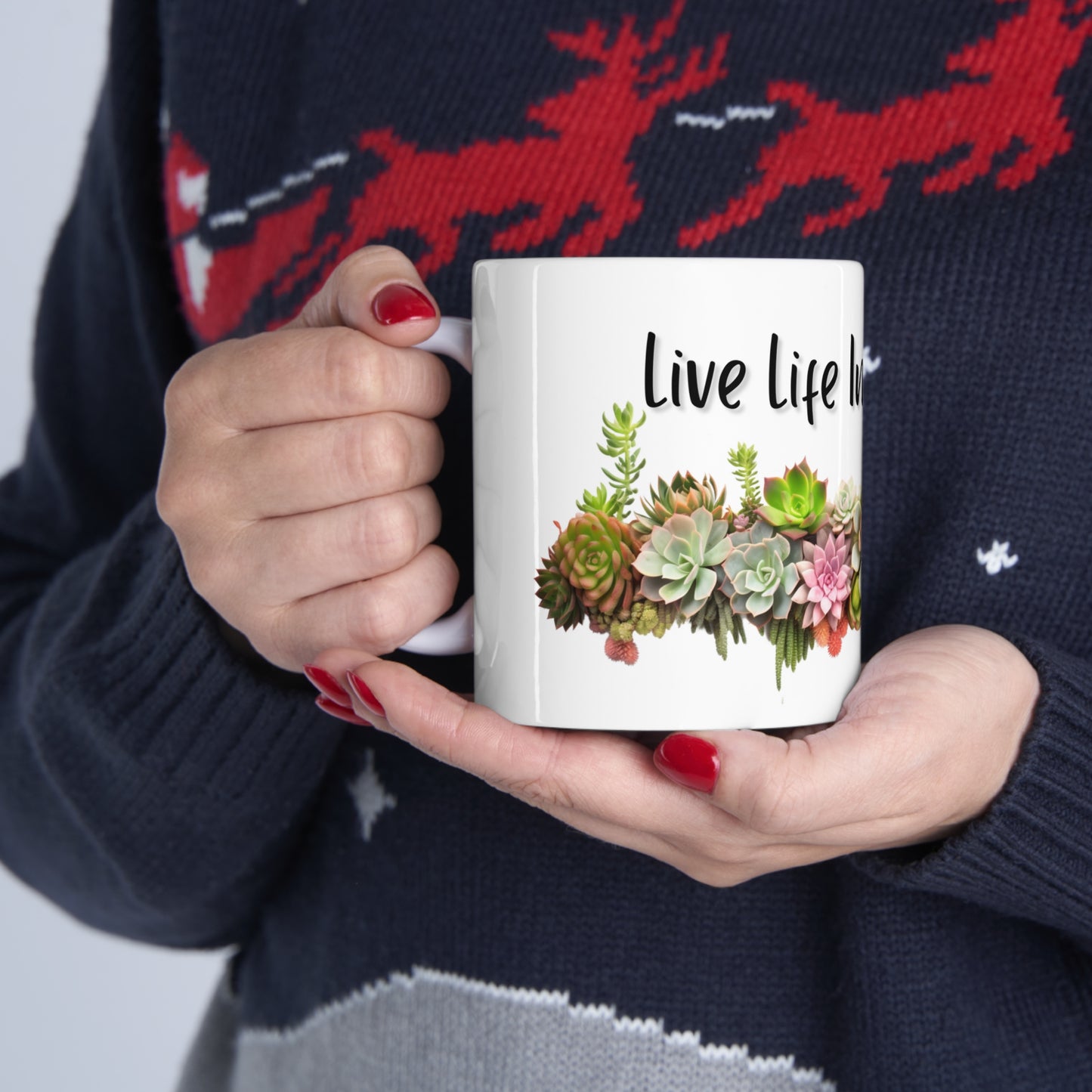 Succulent Bouquet Coffee Cup