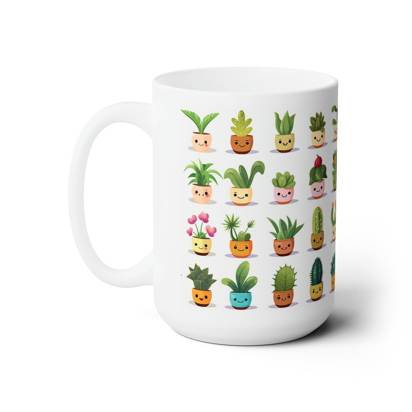 Happy Succulents Ceramic Mug 15oz