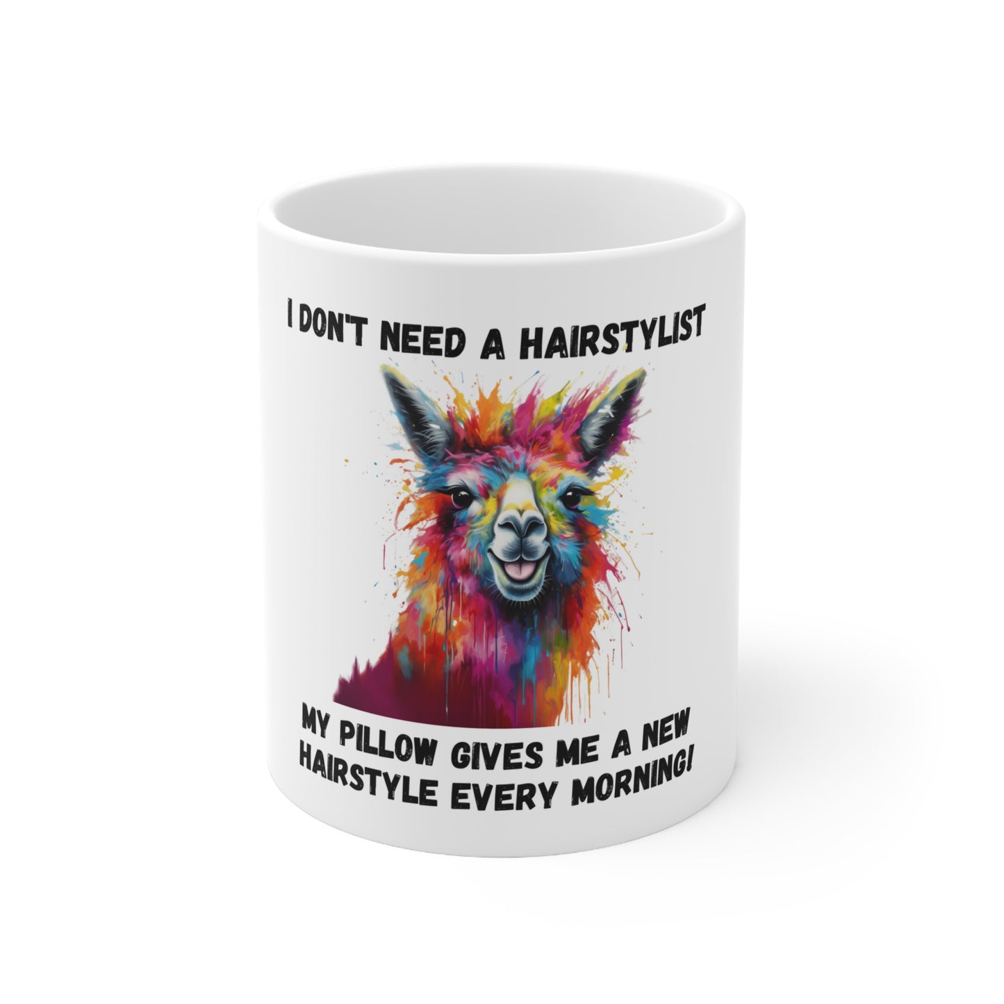 Splatter Paint Llama Coffee Mug 11oz