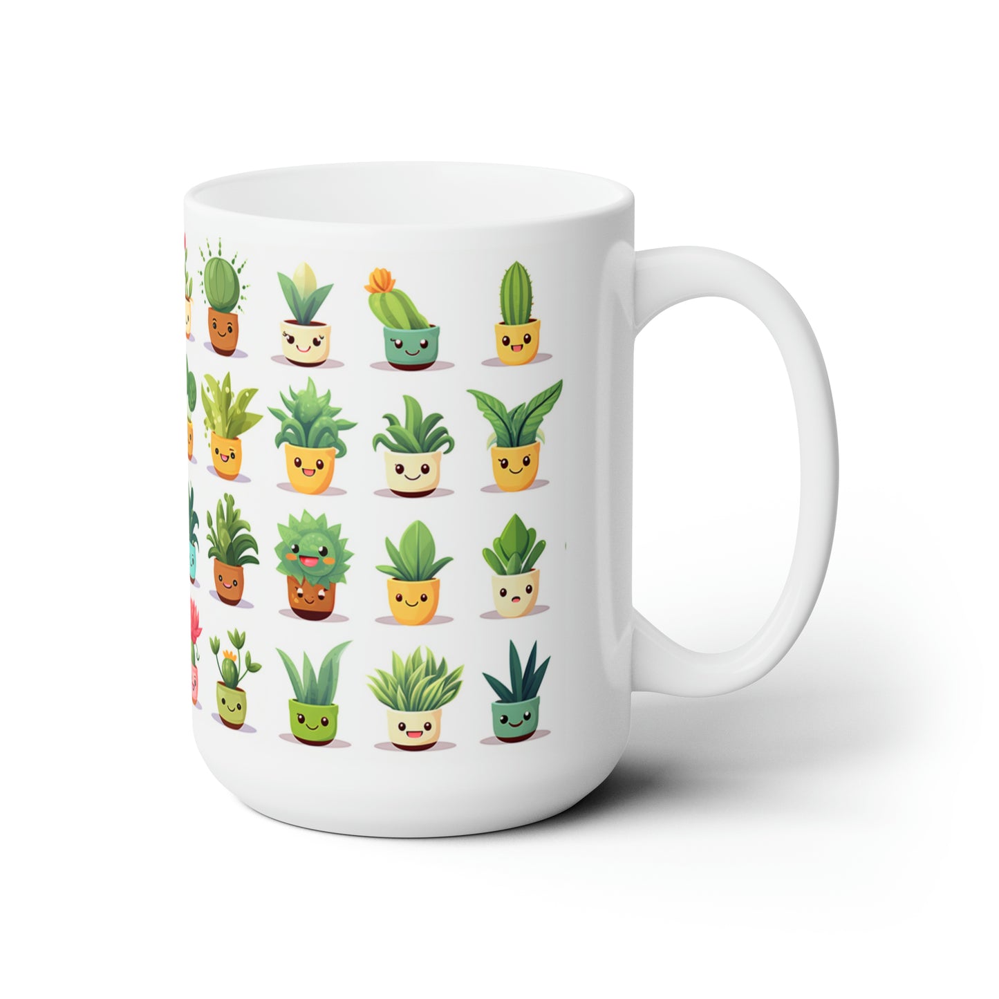 Happy Succulents Ceramic Mug 15oz