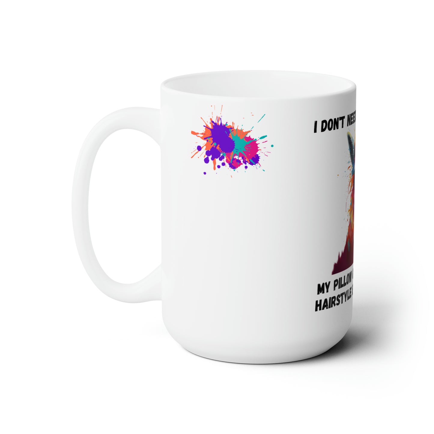 Splatter Paint Llama Ceramic Mug 15oz